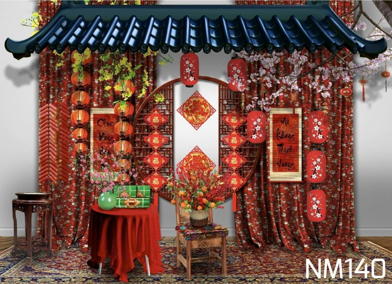 Super High Quality Back Drop. Code (NM140) for Tet Vietnamese New Year