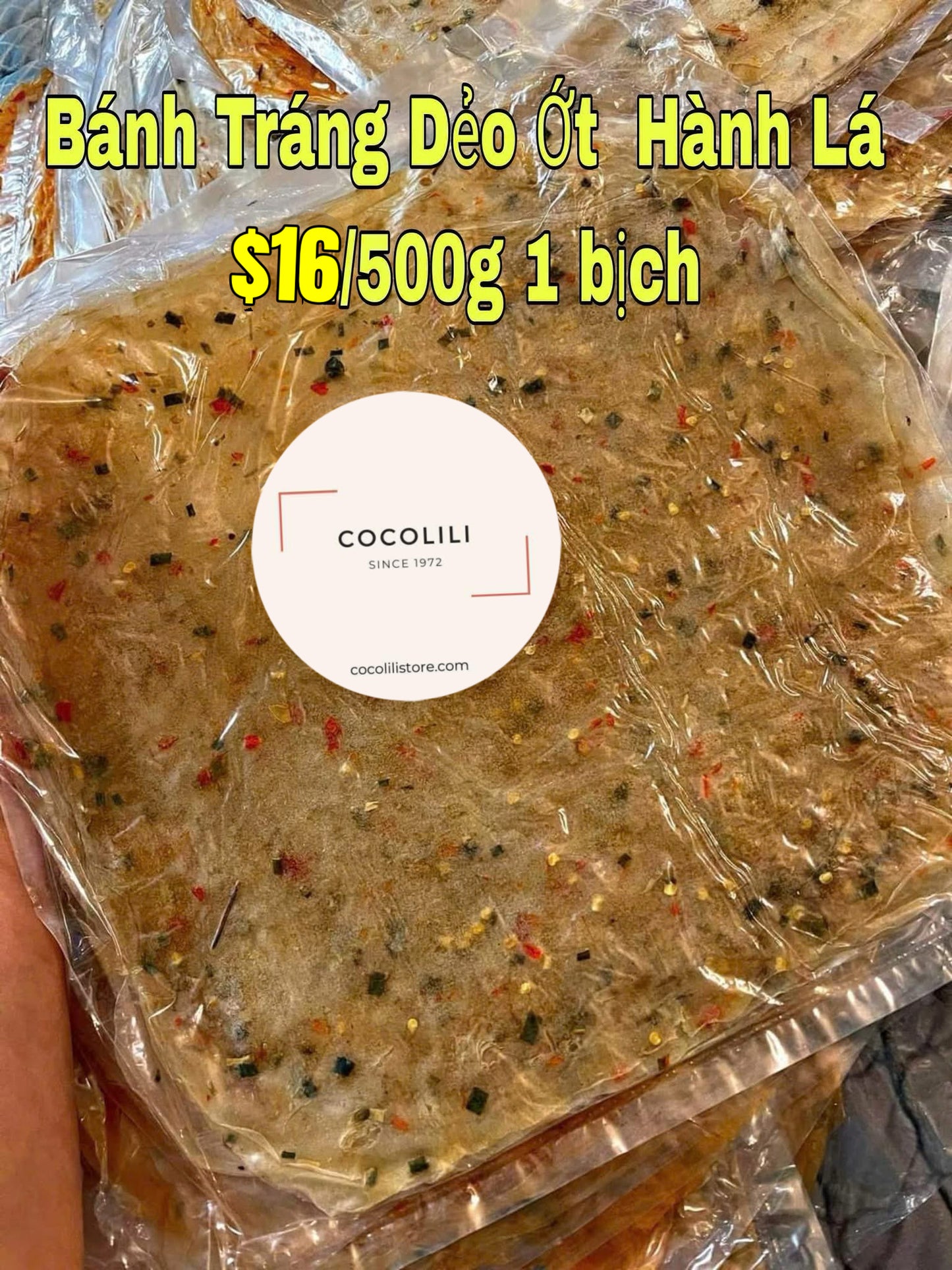 Bánh tráng dẻo ớt hành lá