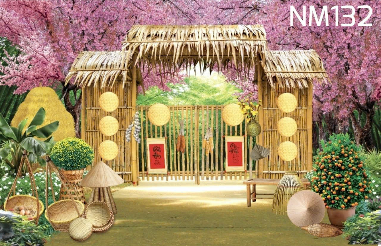 Super High Quality Back Drop. Code (NM132) for Tet Vietnamese New Year