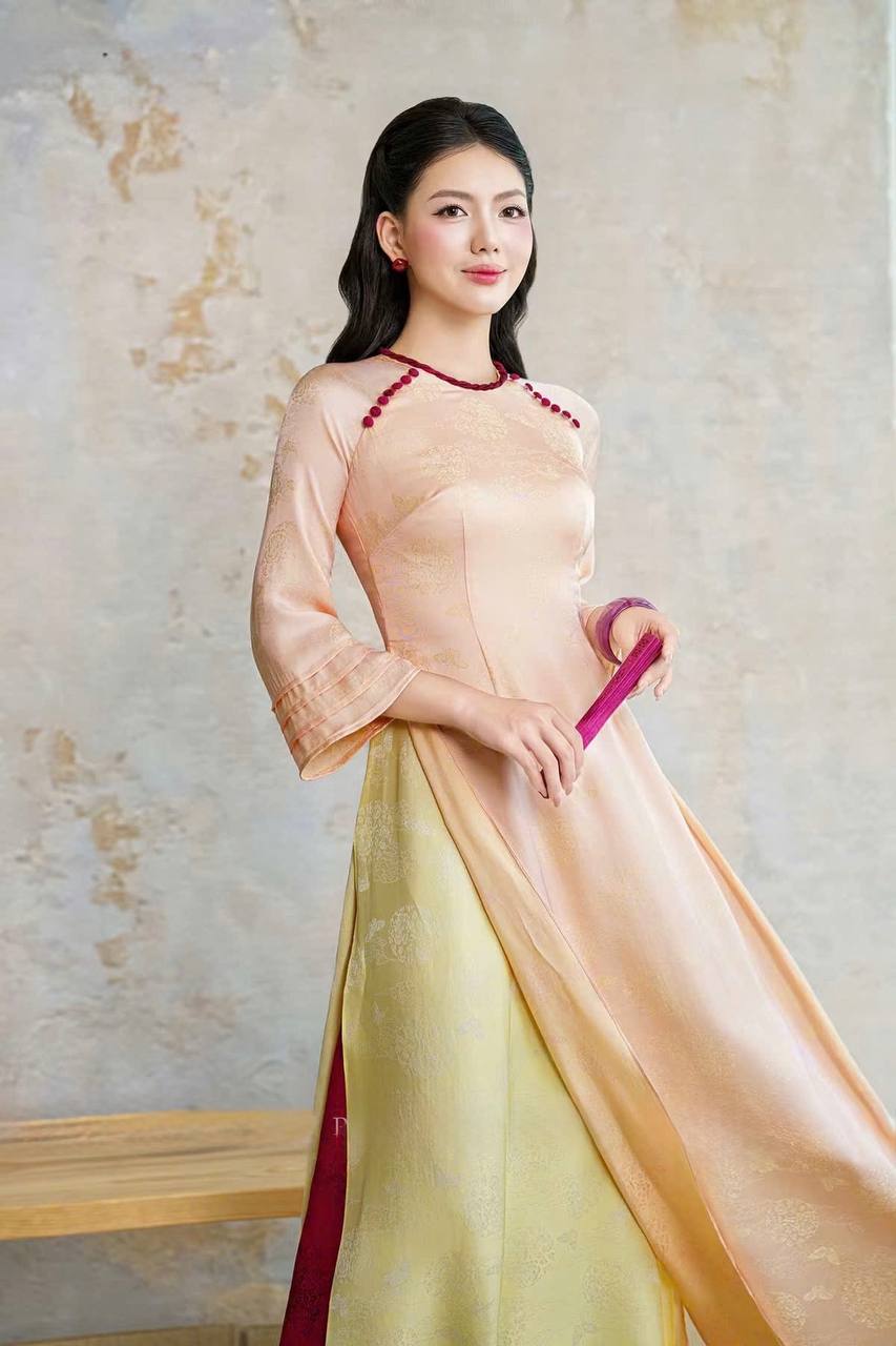 K252 Áo only no pants - Áo dài dáng truyền thống chiết eo 4 tà lụa tằm