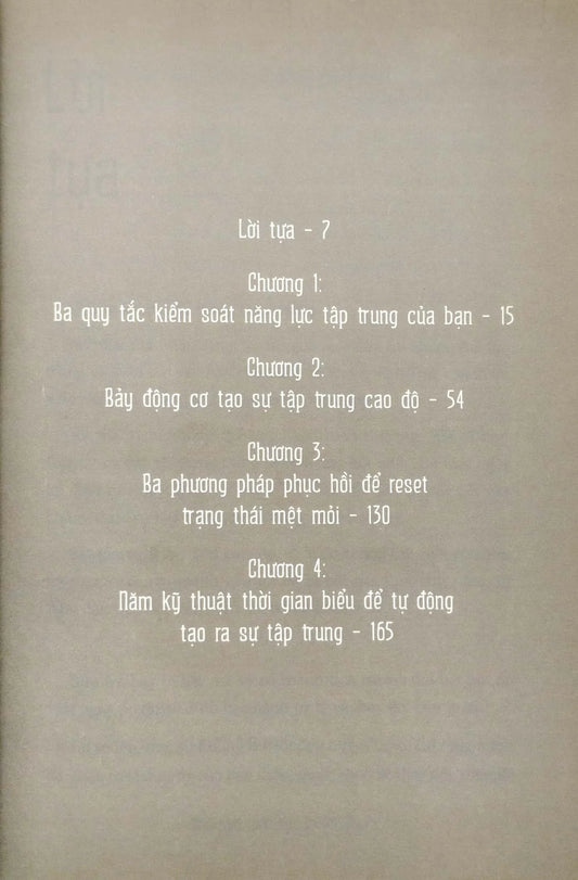 SACH99 - Pre-Order (3-5 tuần) Nghệ Thuật Tập Trung - Nâng Cao Năng Suất, Tối Ưu Thời Gian, Hiệu Quả Bất Ngờ