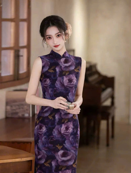 CS05 - Sườn xám dài Mộng tử vi