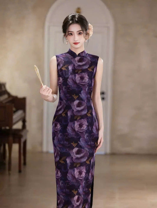 CS05 - Sườn xám dài Mộng tử vi