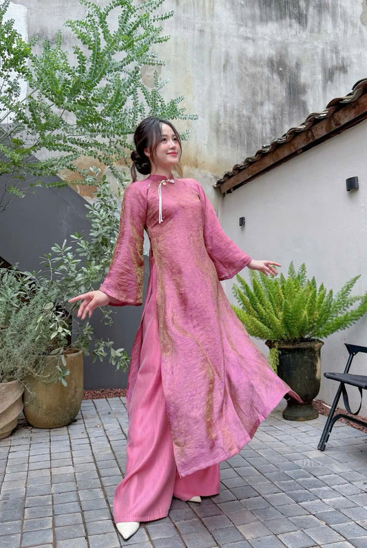 M613 5116 - Only quần lụa màu hồng