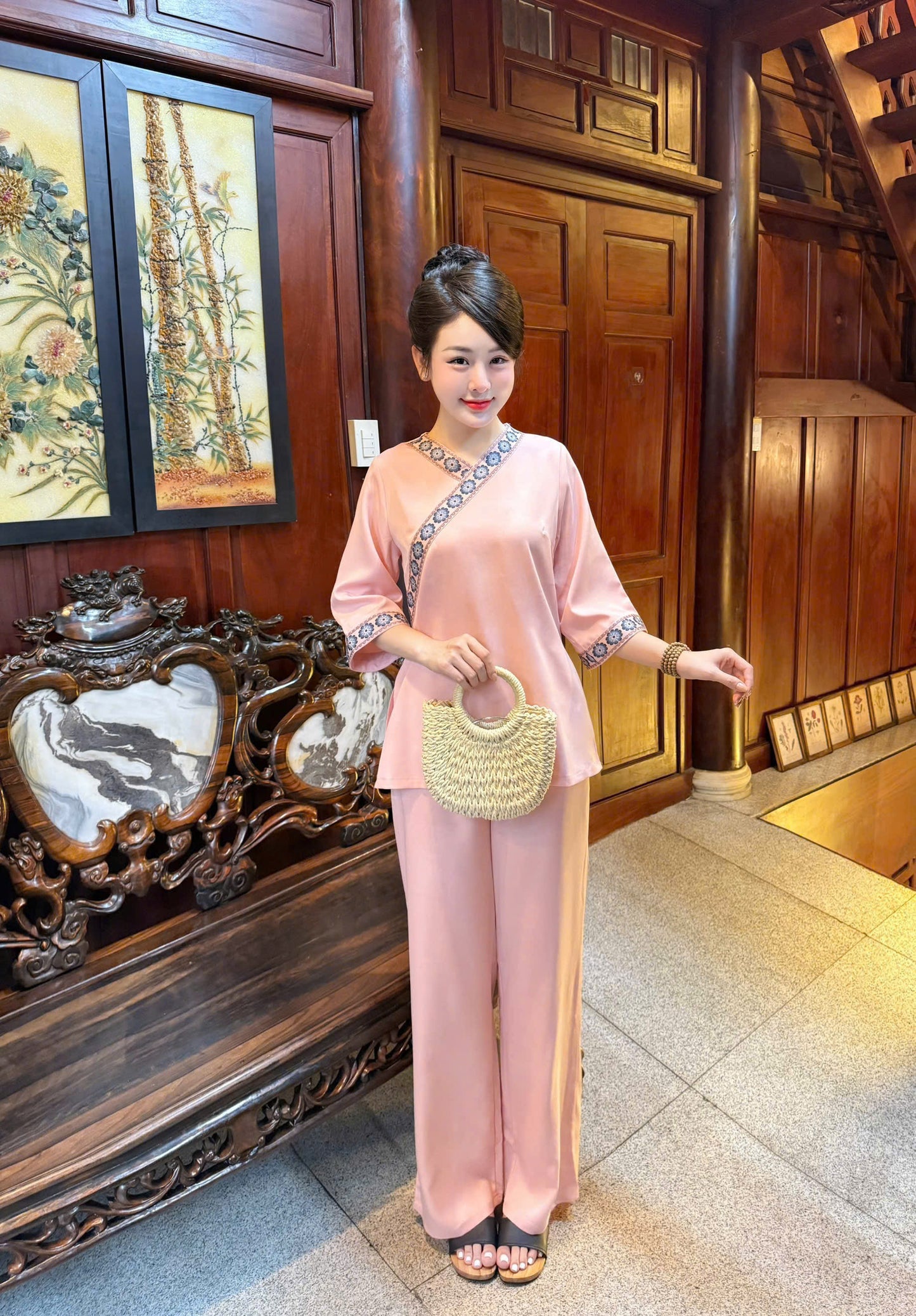 BB313 - Bộ bà bà đũi hồng