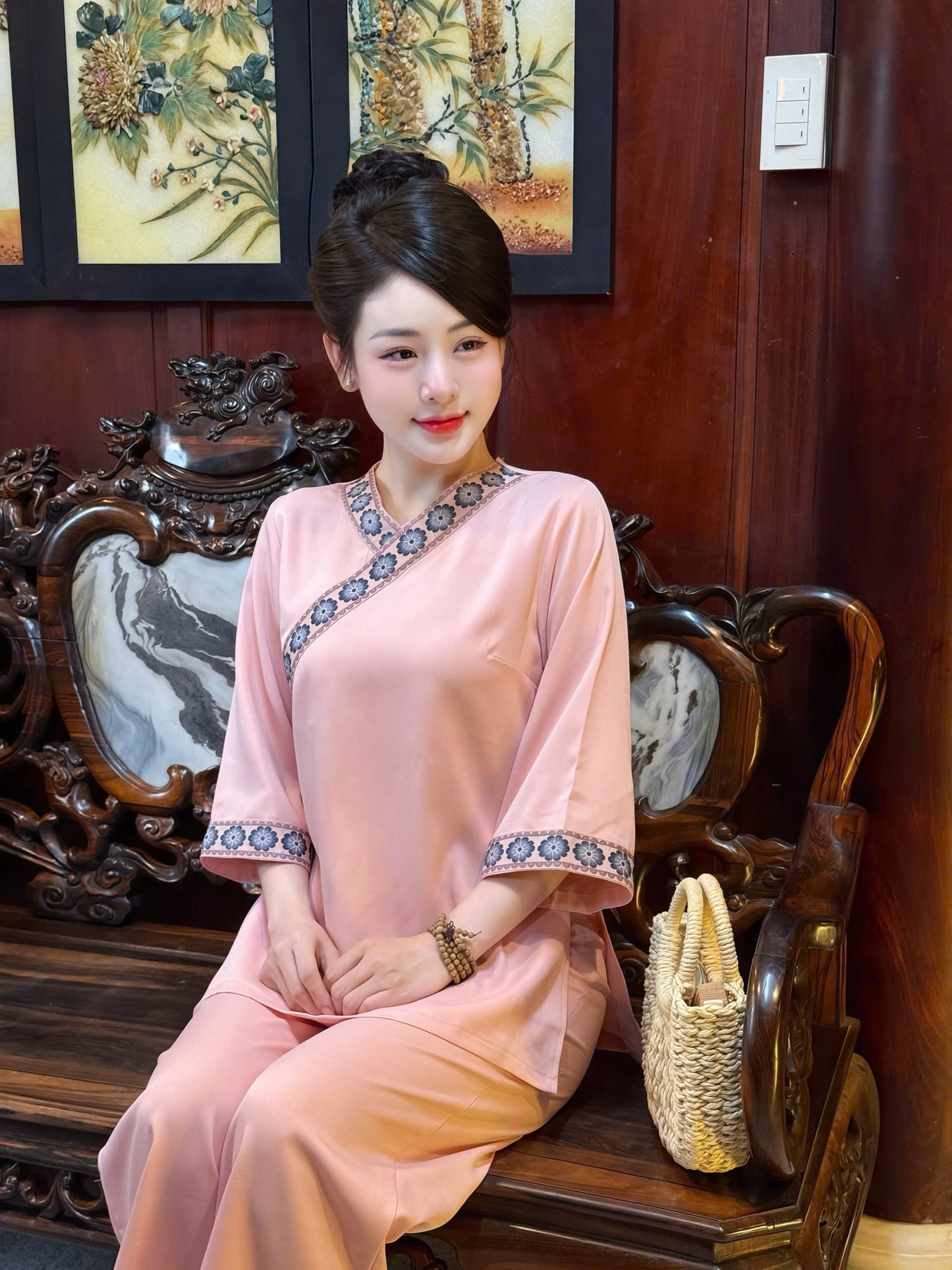 BB313 - Bộ bà bà đũi hồng