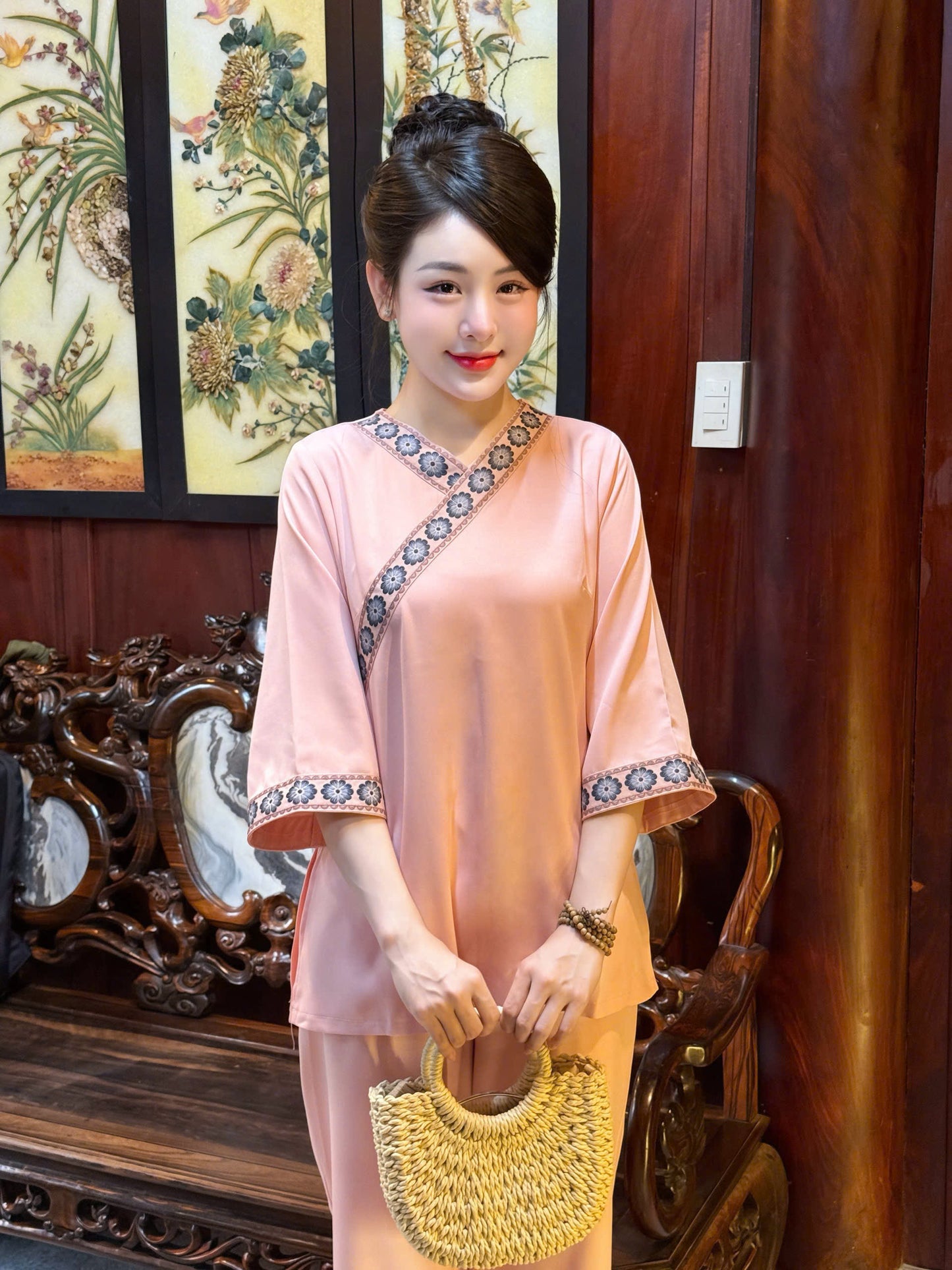 BB313 - Bộ bà bà đũi hồng