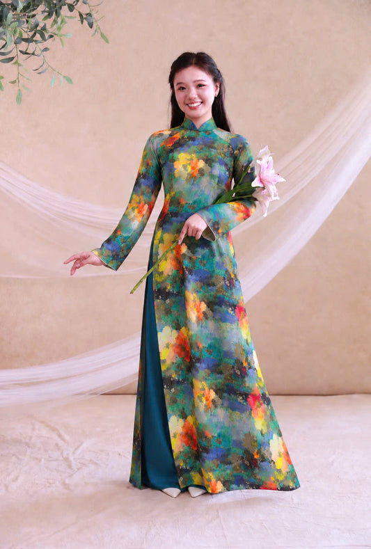 L79 6373 Áo only no pants - Áo dài dáng truyền thống chiết eo