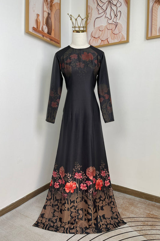 H658 Áo only no pants - Áo dài lụa ánh sao thiết kế