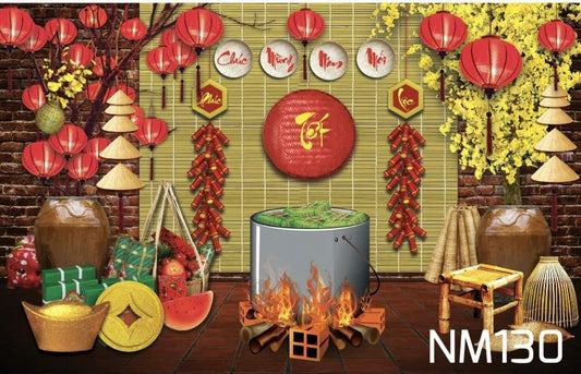 Super High Quality Back Drop. Code (NM130) for Tet Vietnamese New Year