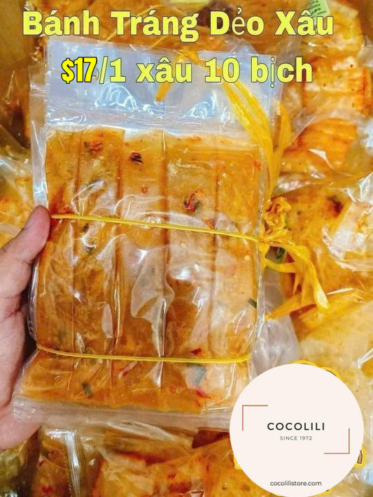 Bánh tráng dẻo xâu