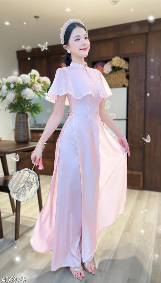 AD2978 Áo only - Áo Dài Liền Choàng Song Tử