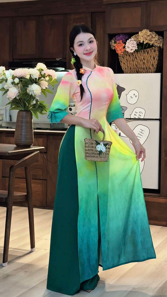 AD2981 - H522-Áo only - 3346 Áo Dài lụa galaxy