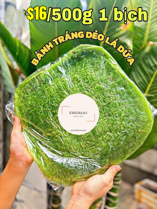 Bánh tráng dẻo lá dứa