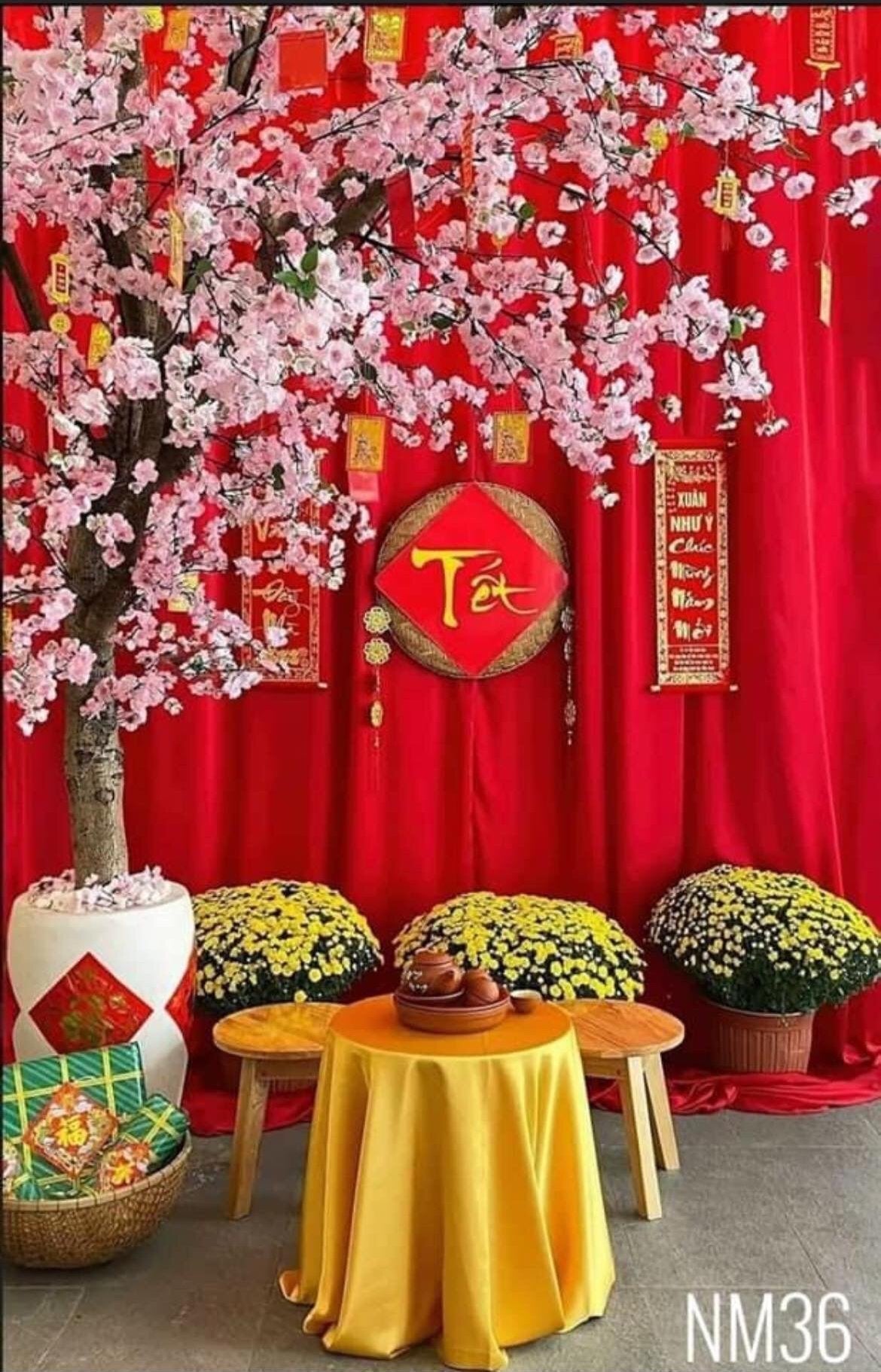 Super High Quality Back Drop. Code (NM36) for Tet Vietnamese New Year