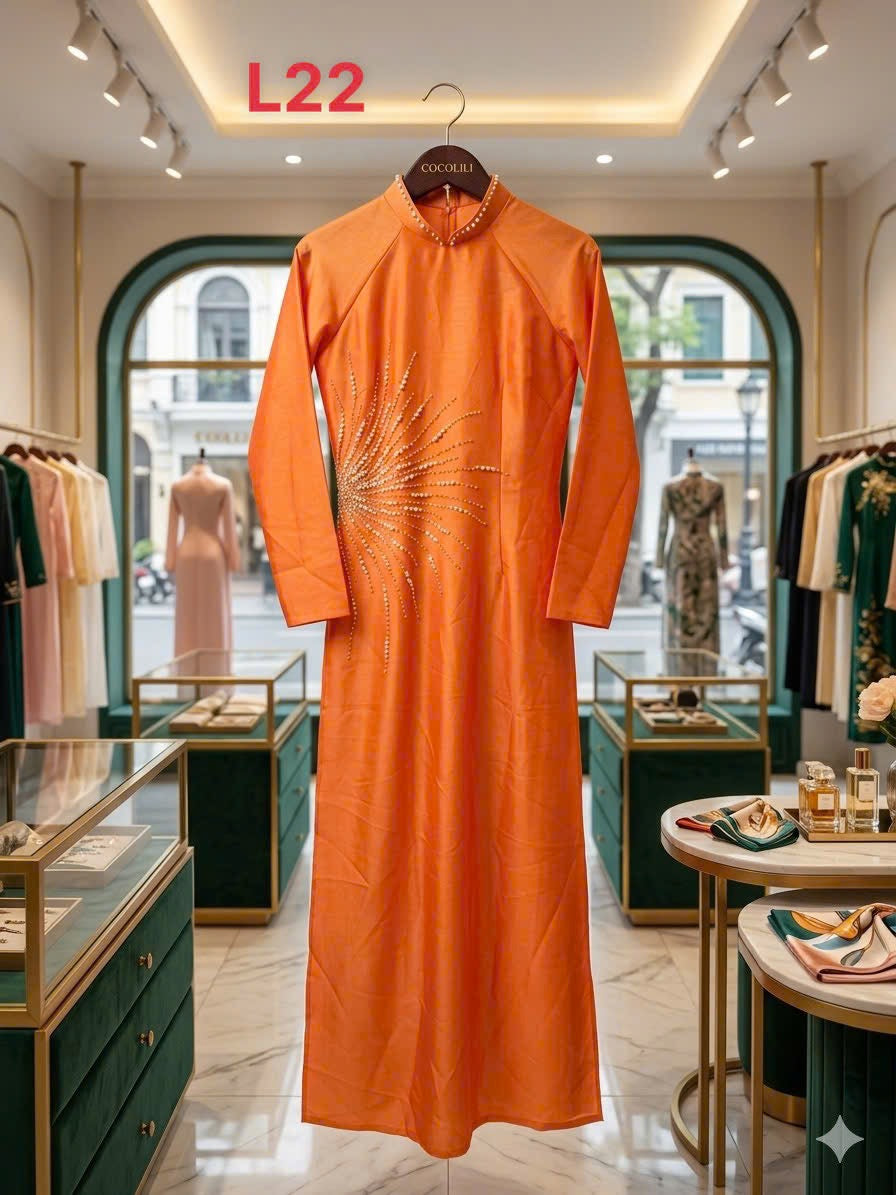 L22 Áo dài size L hàng sale lẻ size