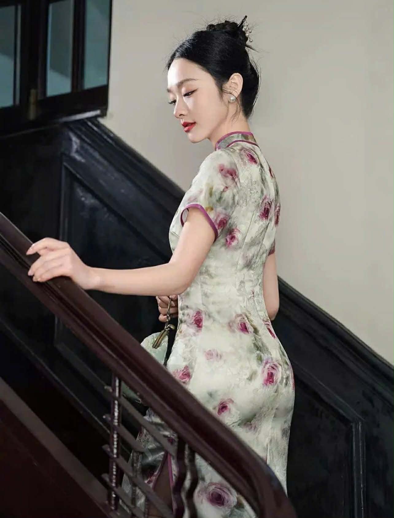 SX08 3750 - Sườn xám lửng thanh hoa