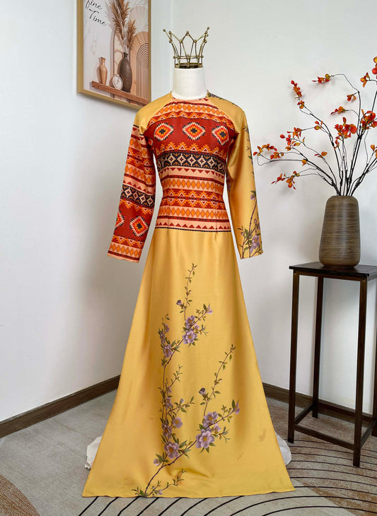 H468 1922 Áo only - Áo dài lụa ánh sao