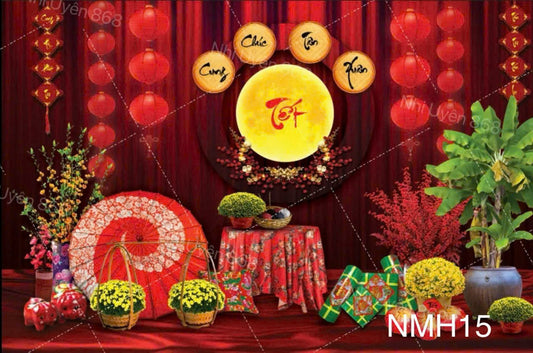 Super High Quality Back Drop. Code (NMH15) for Tet Vietnamese New Year