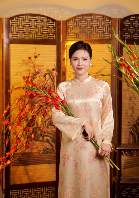 L2564 Áo only - Áo ngọc trai hồng