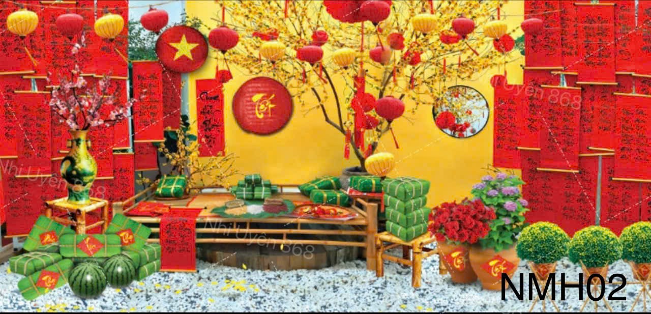 Super High Quality Back Drop. Code (NMH02) for Tet Vietnamese New Year