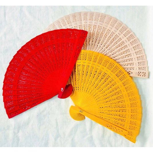 2210 Quạt gỗ nhiều màu cầm tay chụp ảnh