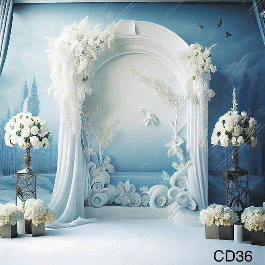 Pre-Order 2-3 weeks Super High Quality Back Drop. Code (CD36) for Wedding