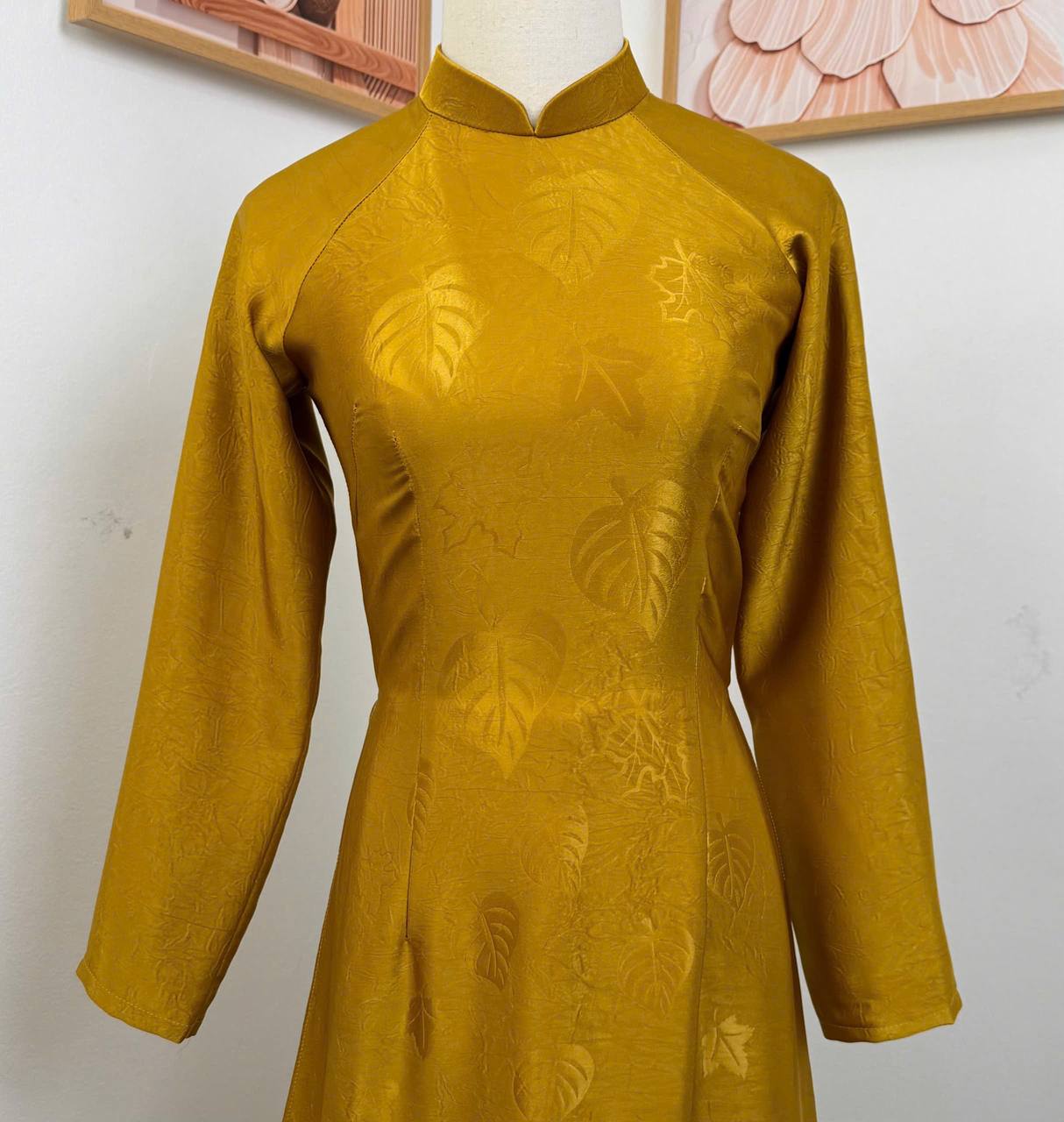K117 Áo only no pants - Áo dài dáng truyền thống chiết li eo lụa indo 4D