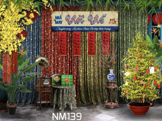 Super High Quality Back Drop. Code (NM139) for Tet Vietnamese New Year