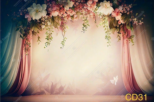 Pre-Order 2-3 weeks Super High Quality Back Drop. Code (CD31) for Wedding