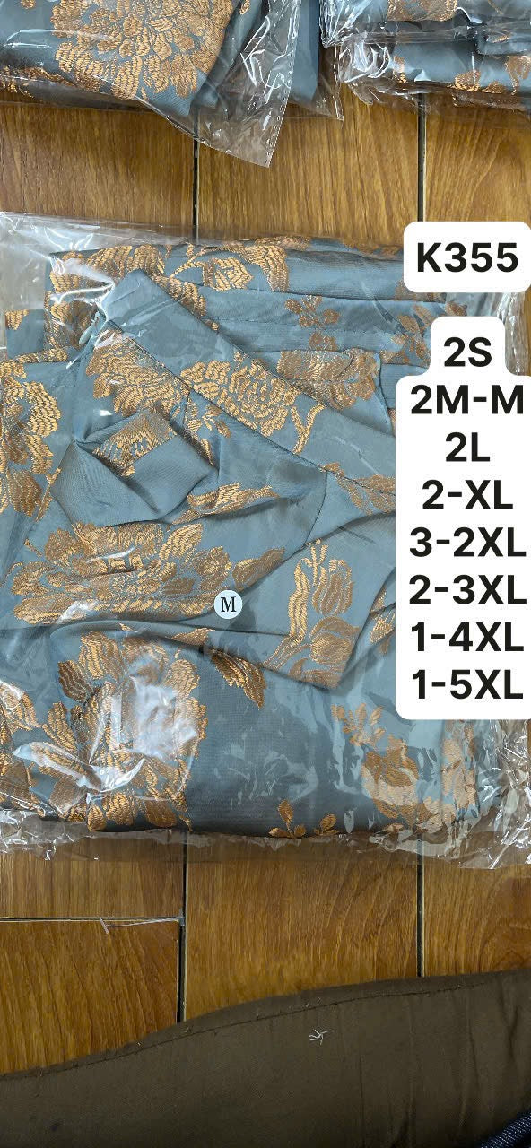 K355 6384 Áo only no pants - Áo dài dáng truyền thống chiết eo lụa tằm