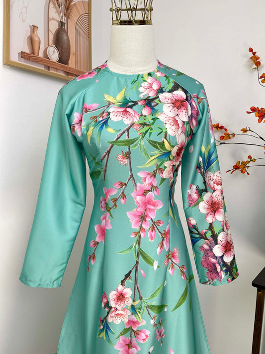 H463 1913 Áo only - Áo dài lụa ánh sao