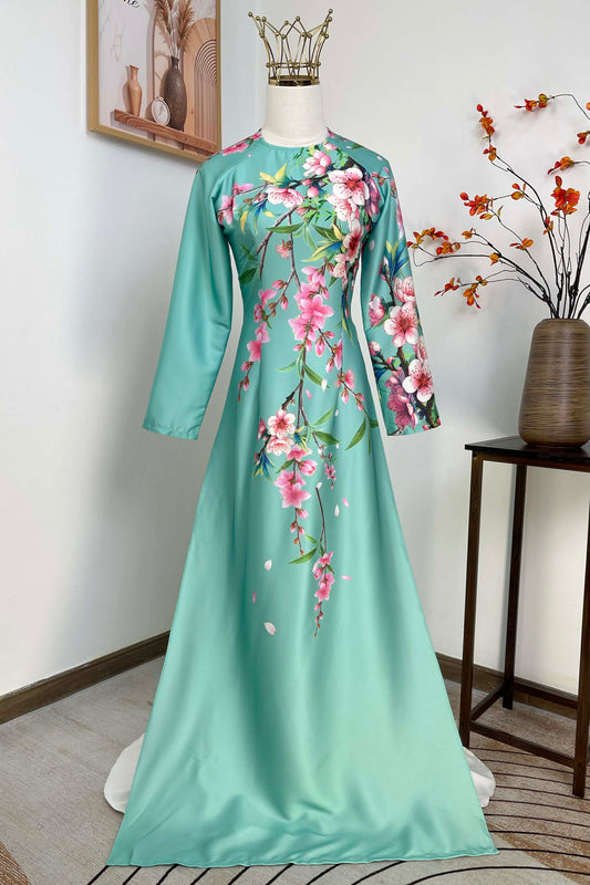 H463 1913 Áo only - Áo dài lụa ánh sao