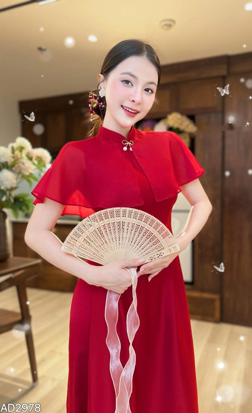 AD2978 Áo only - Áo Dài Liền Choàng Song Tử