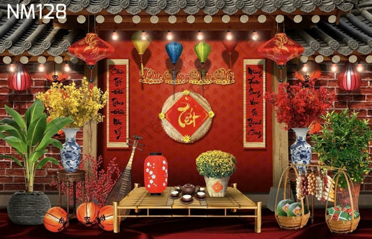 Super High Quality Back Drop. Code (NM128) for Tet Vietnamese New Year