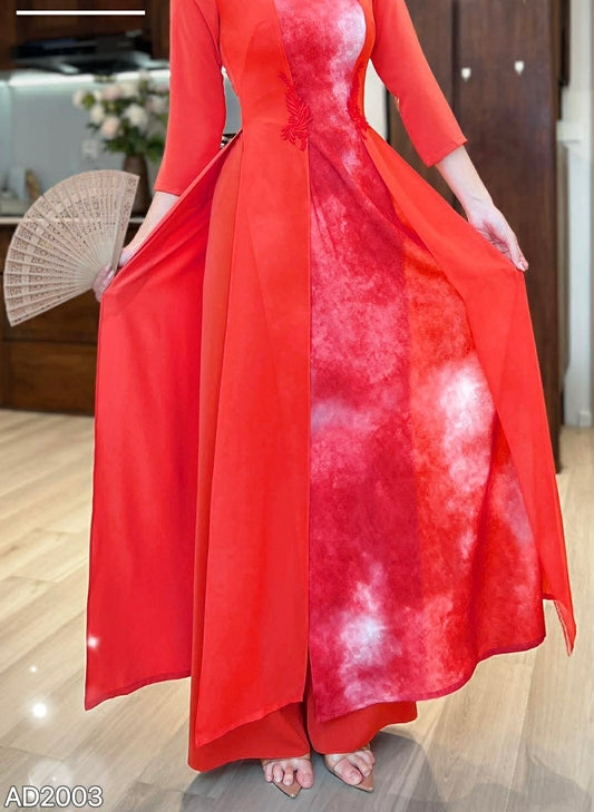 AD2003 4204 Áo only không quần - Áo Dài ngọn lửa đỏ