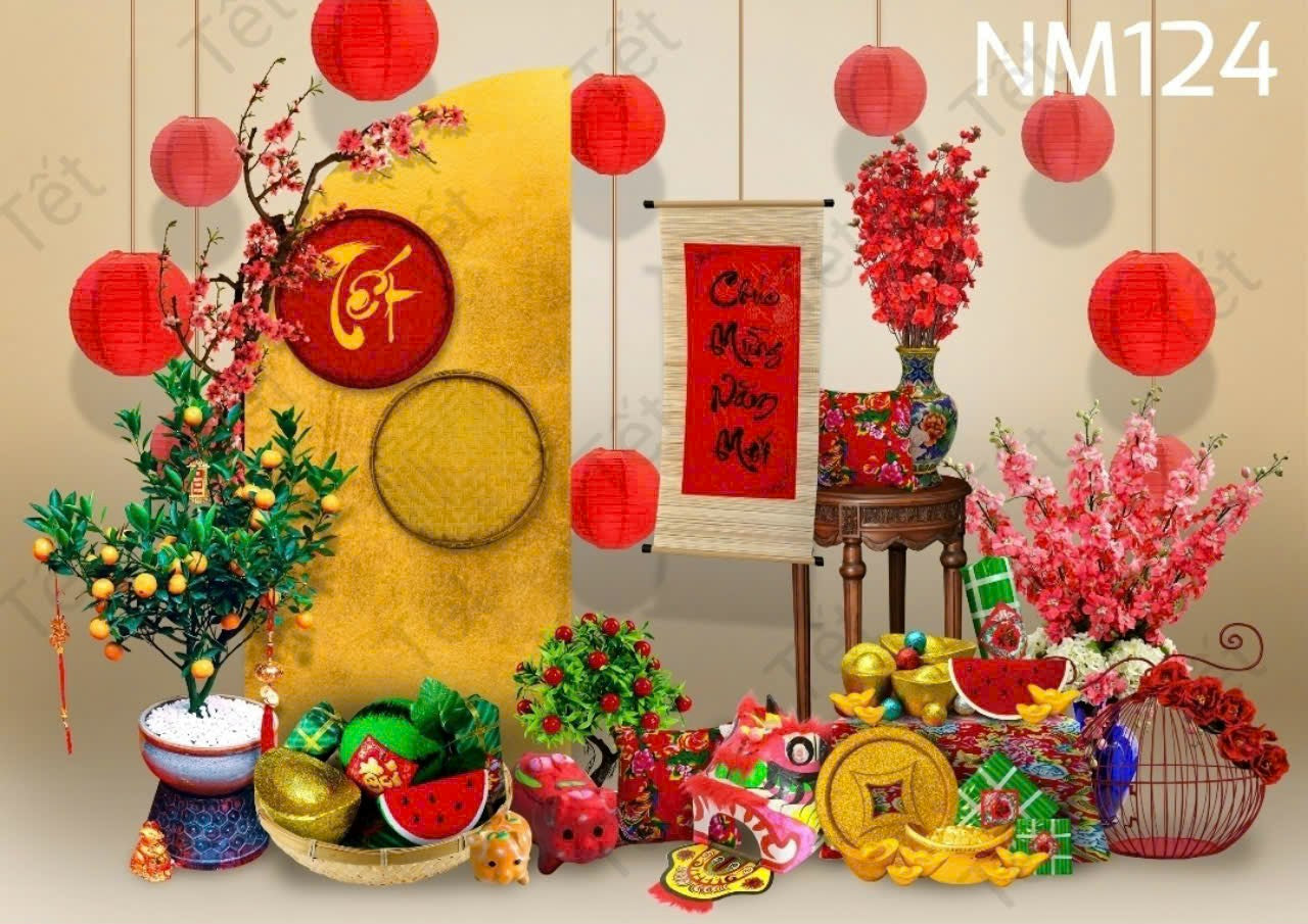 Super High Quality Back Drop. Code (NM124) for Tet Vietnamese New Year