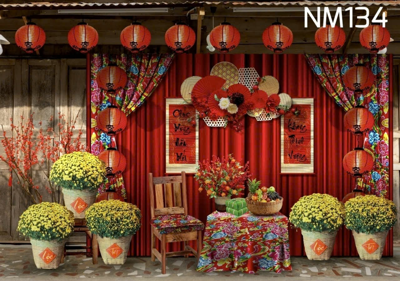 Super High Quality Back Drop. Code (NM134) for Tet Vietnamese New Year