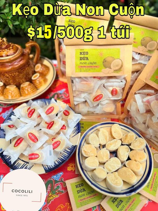Kẹo dừa non cuộn