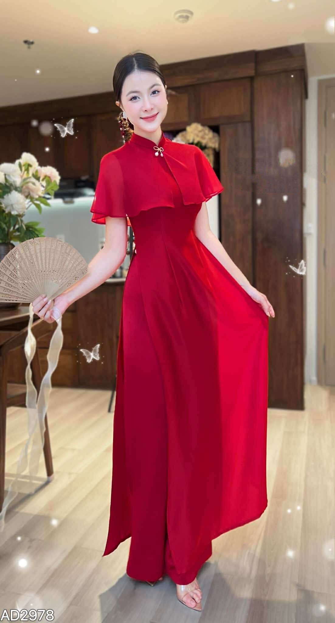 AD2978 Áo only - Áo Dài Liền Choàng Song Tử