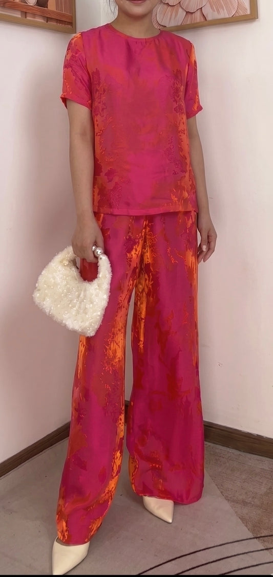 BB230 4381 - Set đồ bộ tencel màu hồng sen