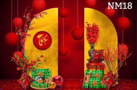 Super High Quality Back Drop. Code (NM18) for Tet Vietnamese New Year