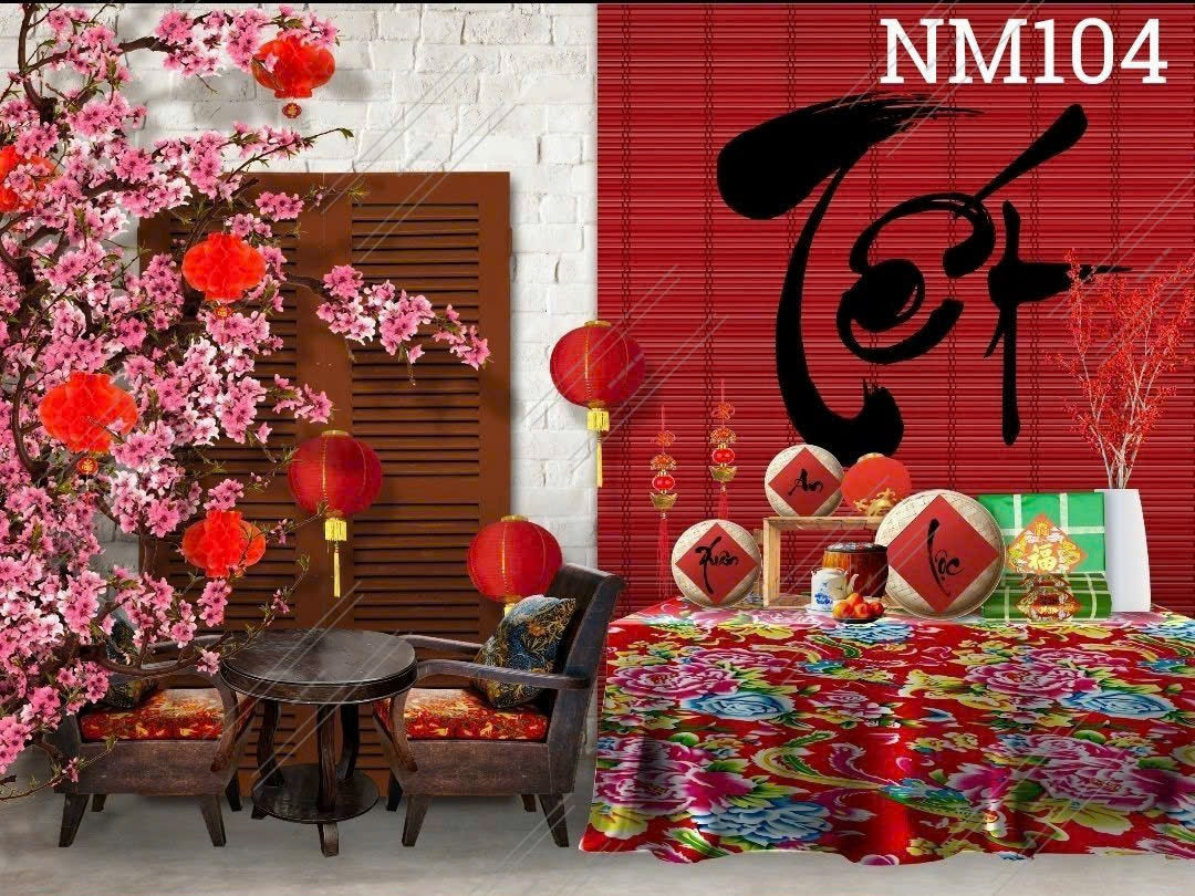 Super High Quality Back Drop. Code (NM104) for Tet Vietnamese New Year