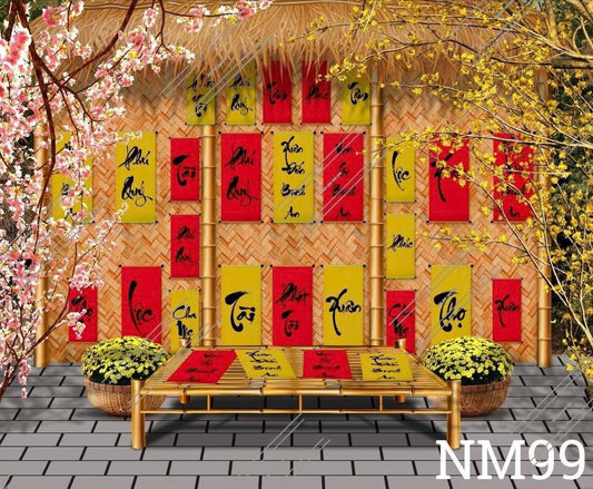 Super High Quality Back Drop. Code (NM99) for Tet Vietnamese New Year