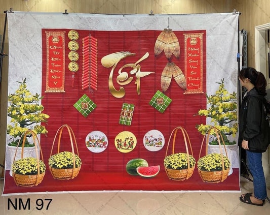 Super High Quality Back Drop. Code (NM97) for Tet Vietnamese New Year