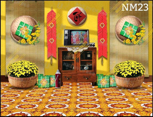 Super High Quality Back Drop. Code (NM23) for Tet Vietnamese New Year