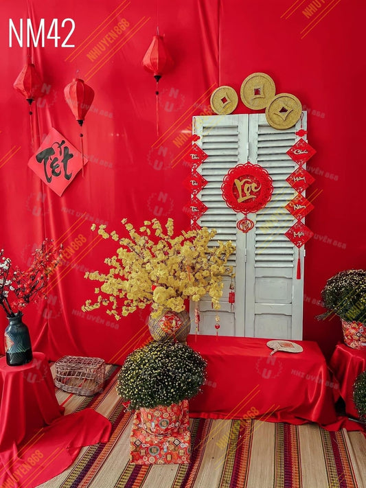 Super High Quality Back Drop. Code (NM42) for Tet Vietnamese New Year