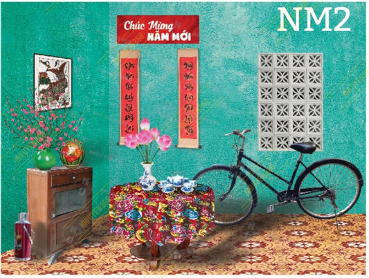 Super High Quality Back Drop. Code (NM2) for Tet Vietnamese New Year