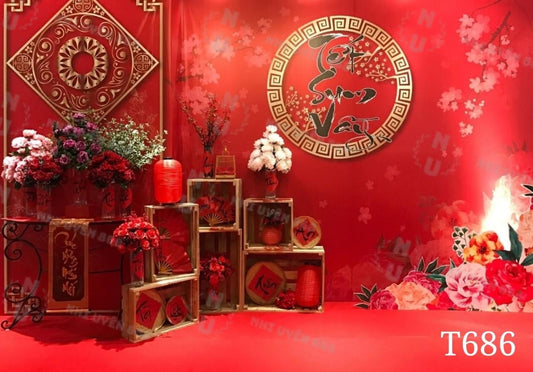 Super High Quality Back Drop. Code (T686) for Tet Vietnamese New Year