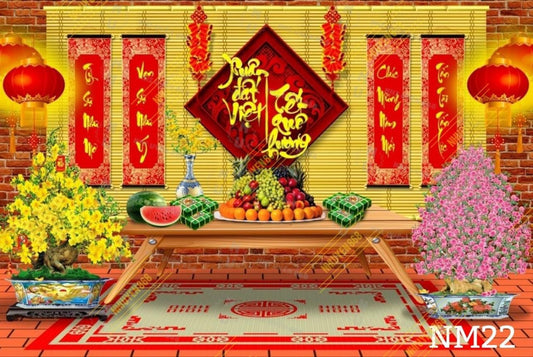 Super High Quality Back Drop. Code (NM22) for Tet Vietnamese New Year